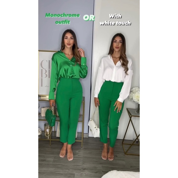 Zara Green Pants - Picture 2 of 11